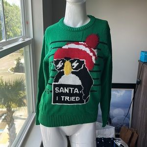 QUAD SEVEN CHRISTMAS SWEATER TOP SIZE 12/14